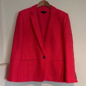 Ann Taylor Bold Coral Pink Blazer